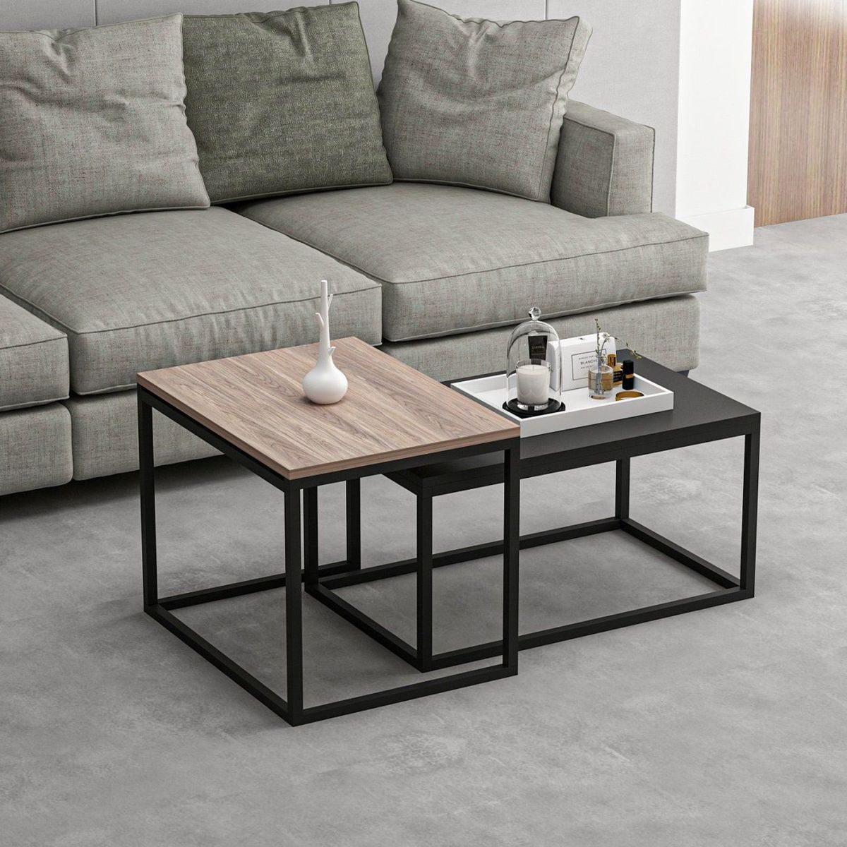 VENTITAS HOME - Mesa de Centro Kalina Ventitas Perú Espresso y Negro
