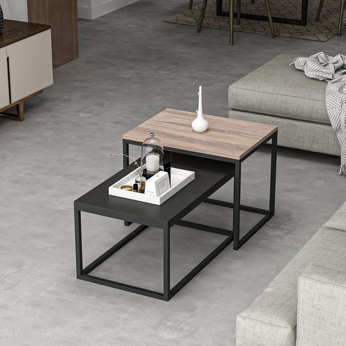 VENTITAS HOME - Mesa de Centro Kalina Ventitas Perú Espresso y Negro