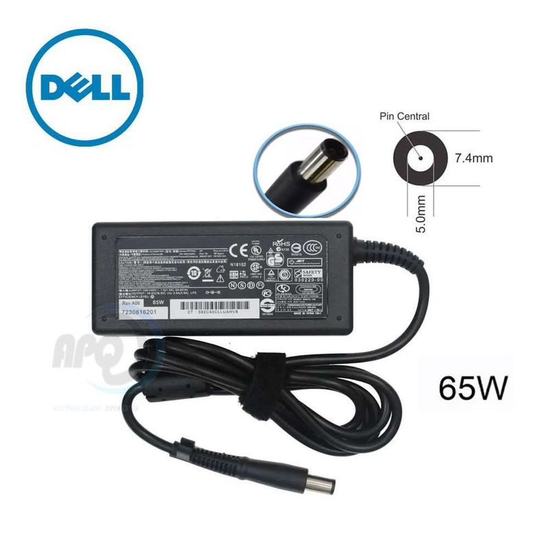 GENERICO - Cargador Laptop Dell 19-5V 3-34A 7-4x5-0mm 65W Punta Gruesa