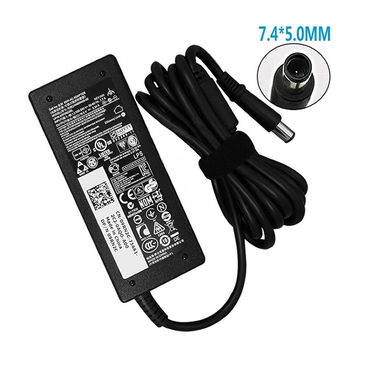 GENERICO - Cargador Laptop Dell 19-5V 3-34A 7-4x5-0mm 65W Punta Gruesa