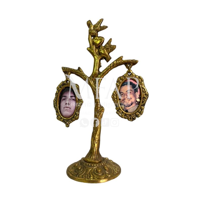 MFAP BRONCERIA Y ANTIGUEDADES - Porta retrato en bronce para 2 fotos