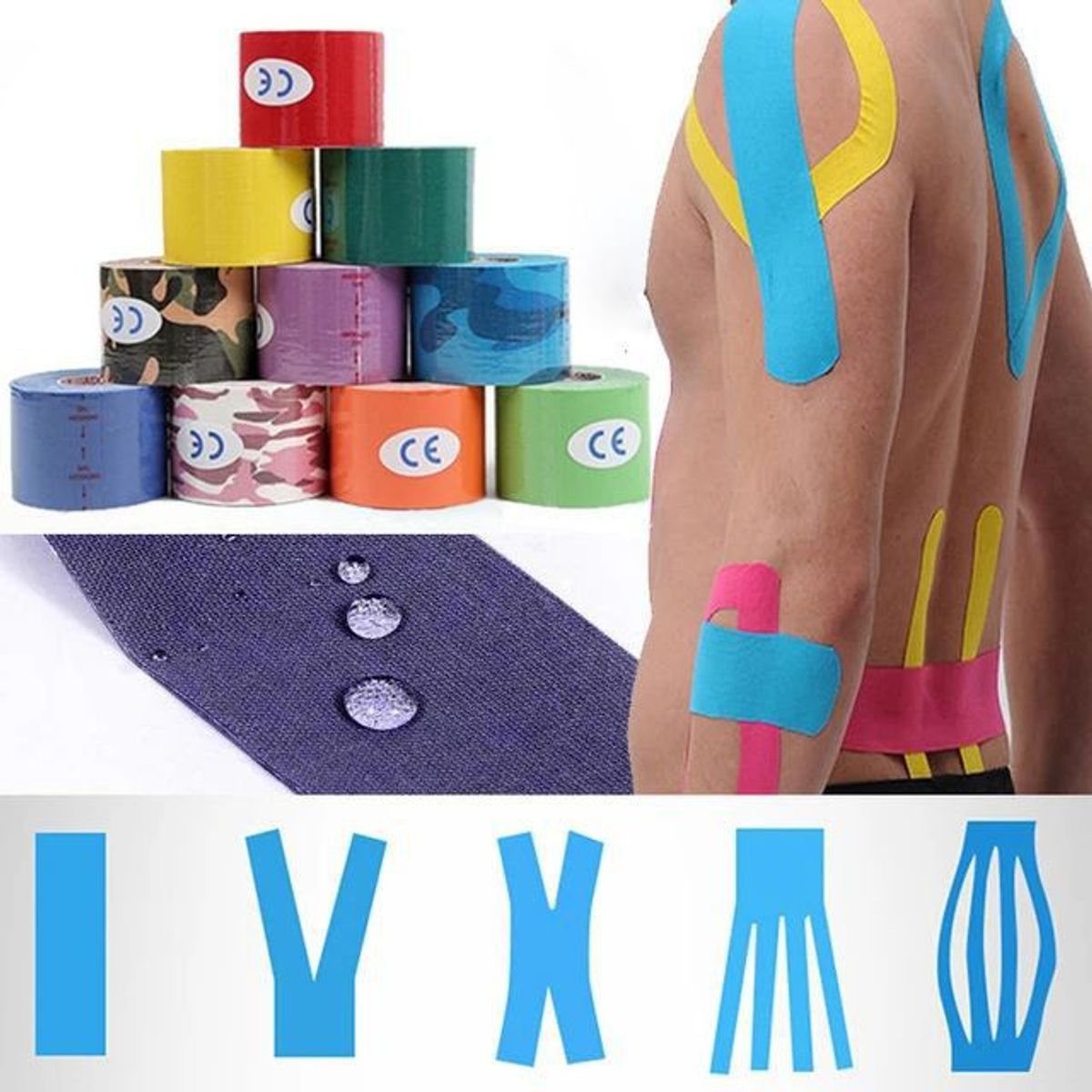 GENERICO - CINTA TERAPÉUTICA ELÁSTICA KINESIÓLOGA COLOR ROSADO