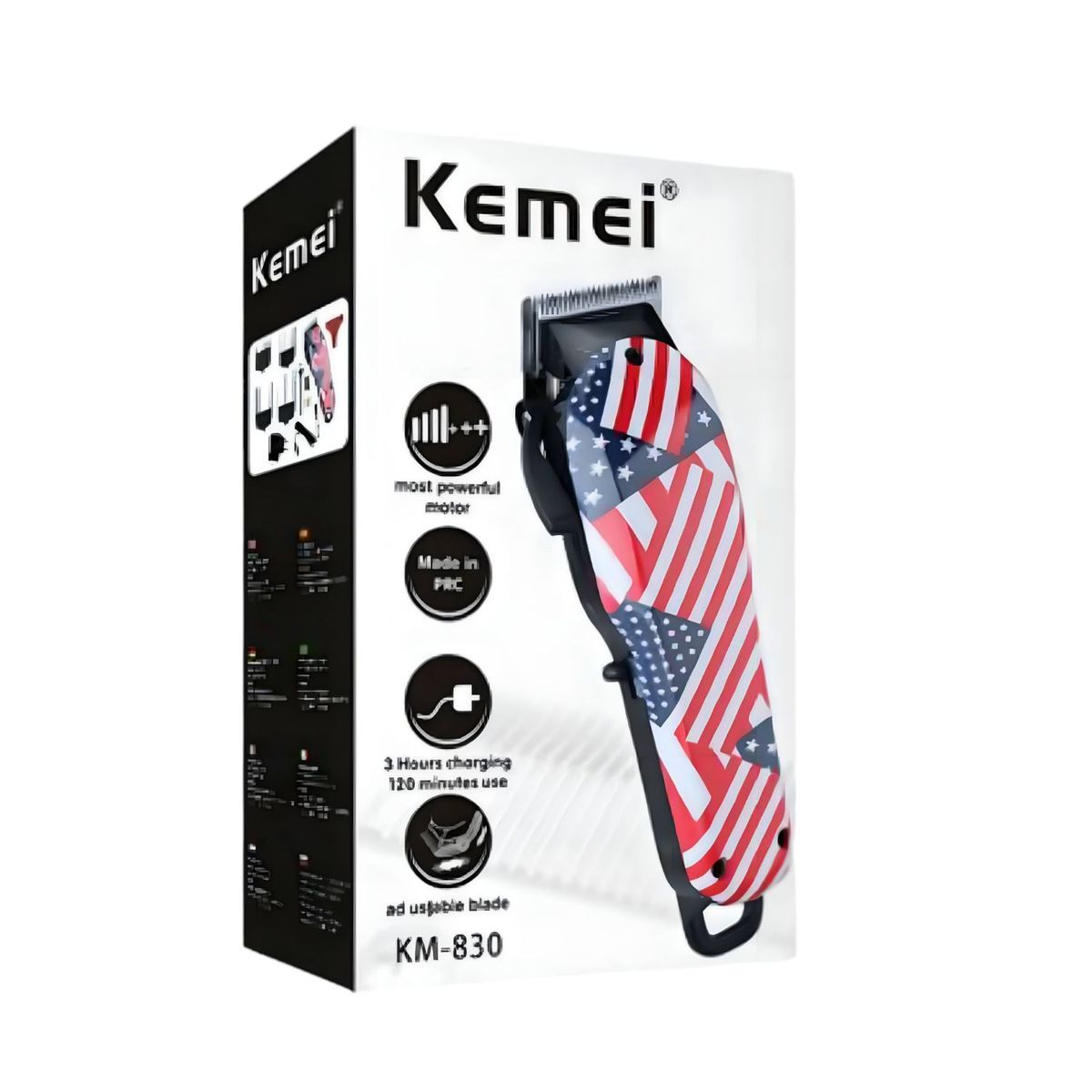 KEMEI - Maquina de cortar cabello Kemei km-830 con accesorios adicionales