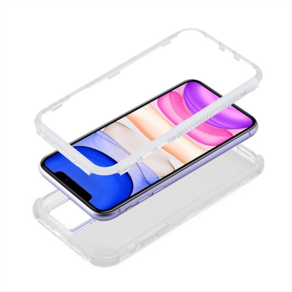 GENERICO - Case 360 Compatible con iPhone 14 Pro Antishock Transparente
