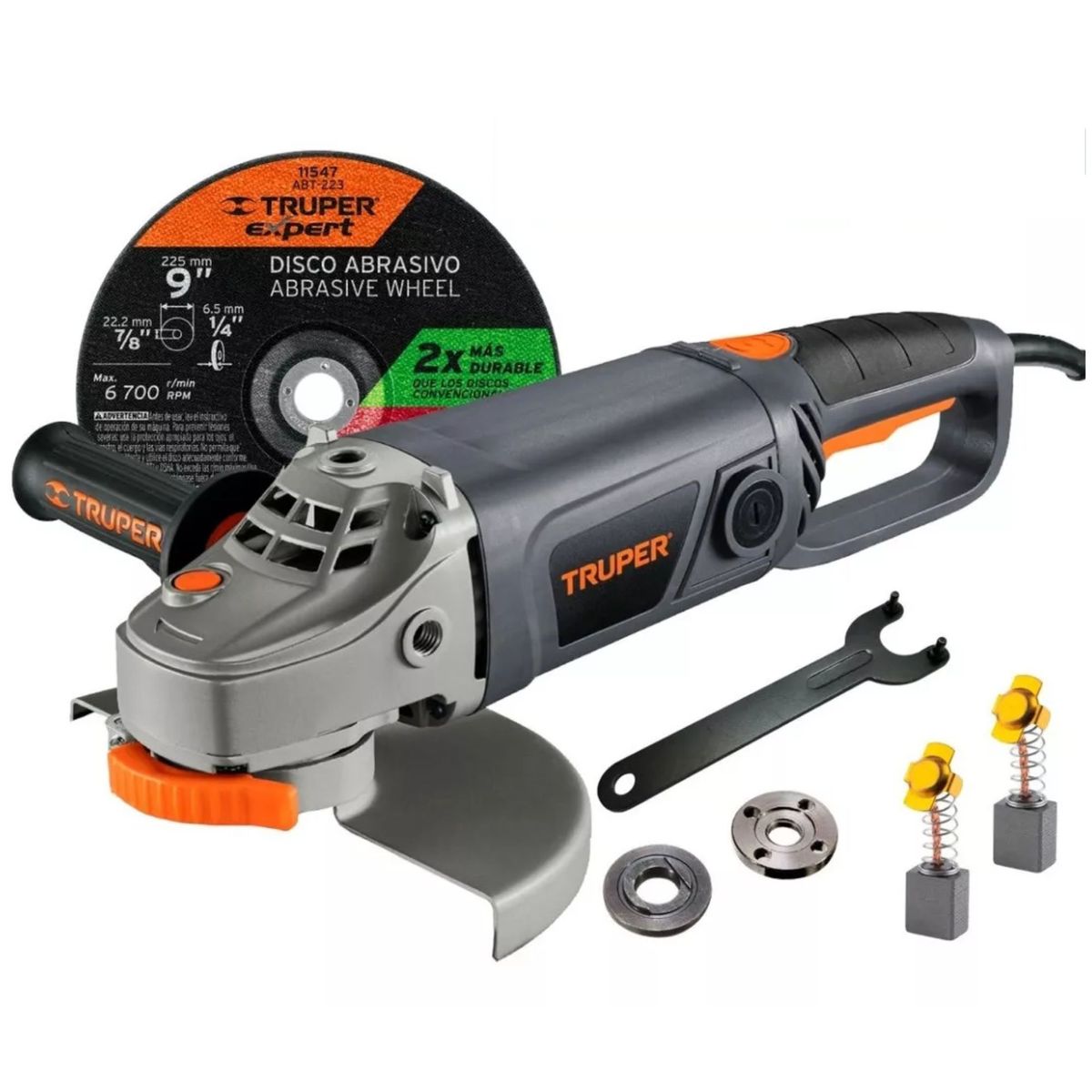 TRUPER - AMOLADORA  ESMERILADORA 9 PULGADAS" INDUSTRIAL 2000W TRUPER