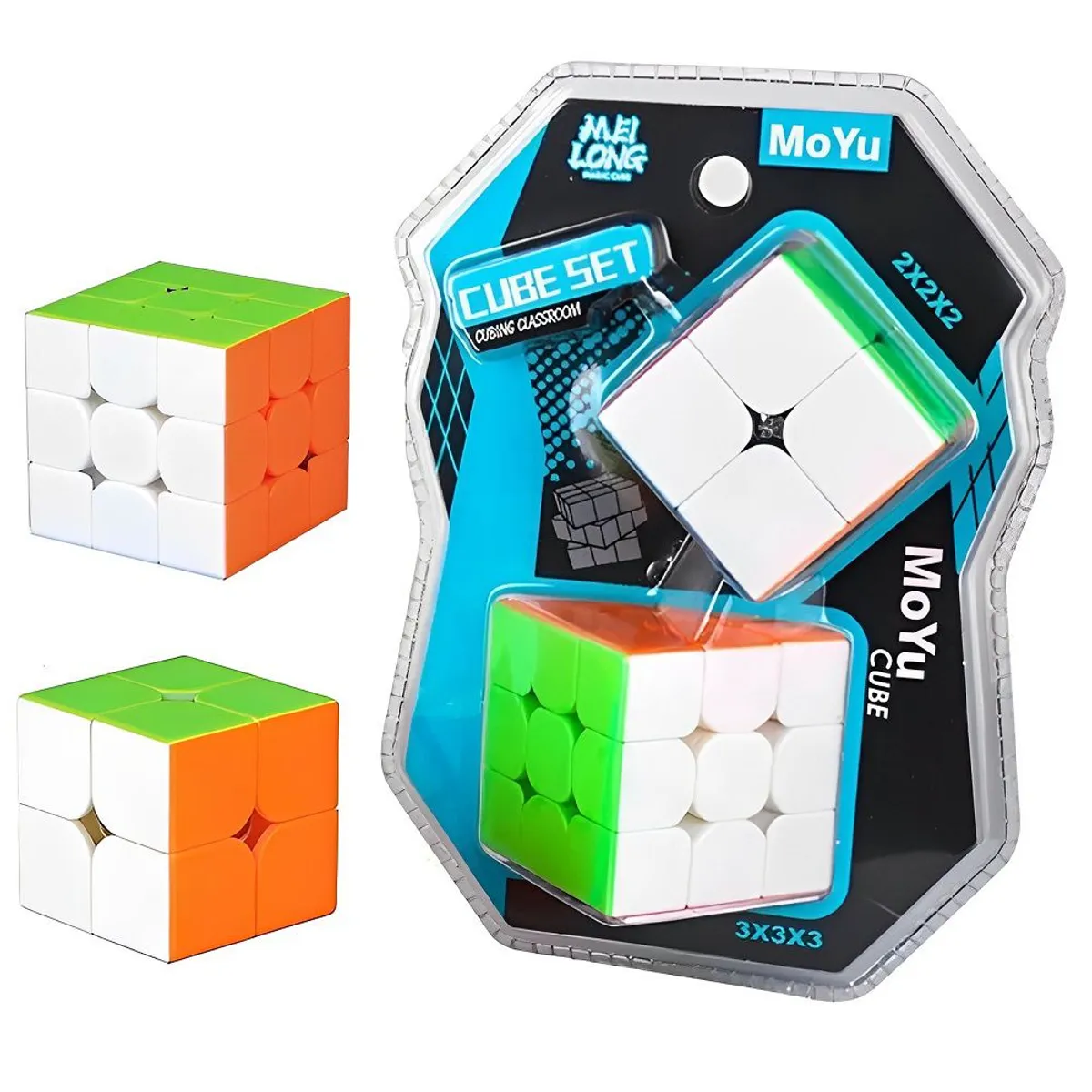 GENERICO - Pack de Cubos Rubik Profesional Moyu 2x2 y 3x3