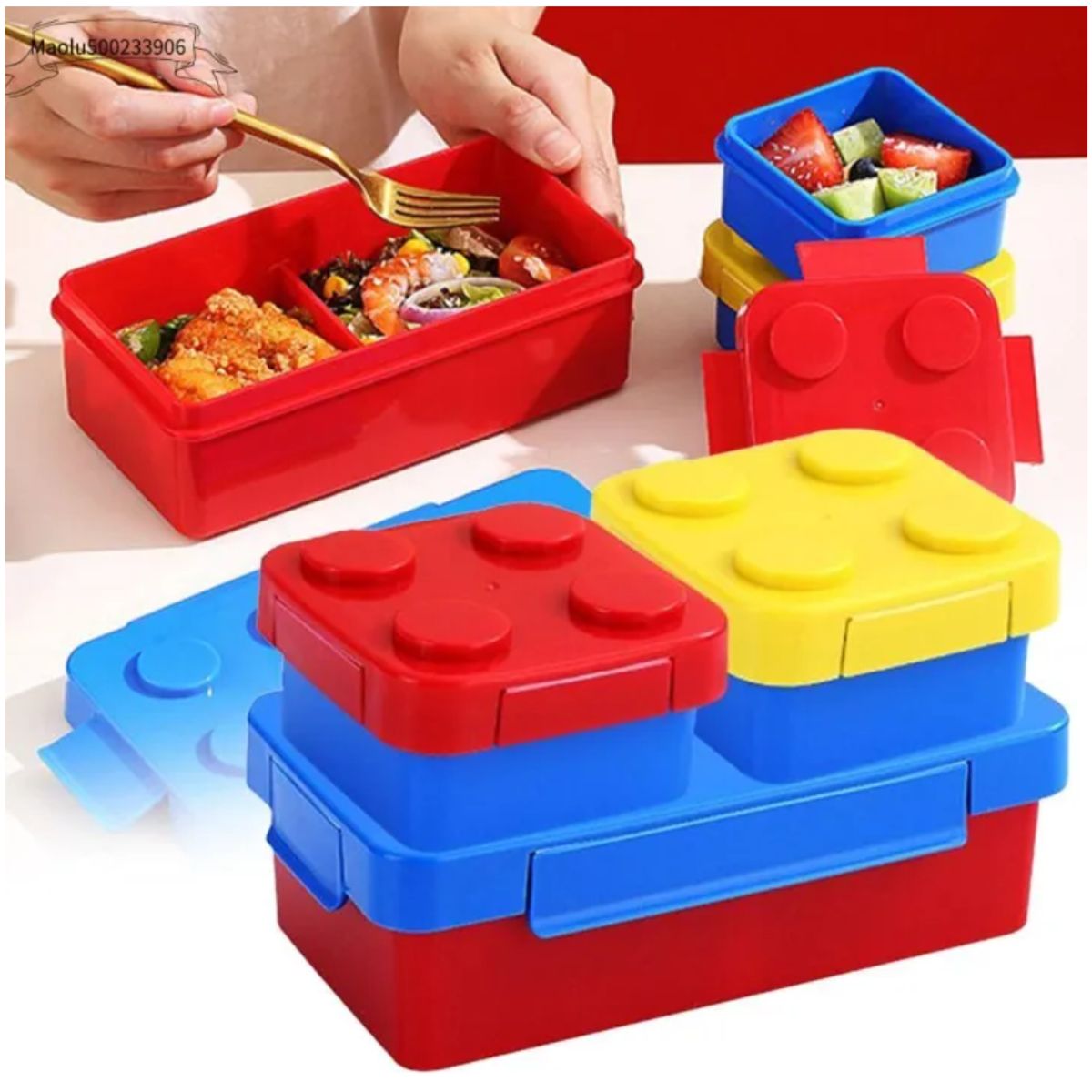 INSPIRA MARKET - Taper lonchera legos set x3 pzs