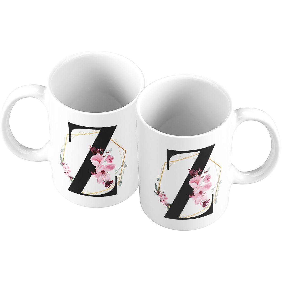 GENERICO - Taza Mug 11oz Iniciales Flores Z