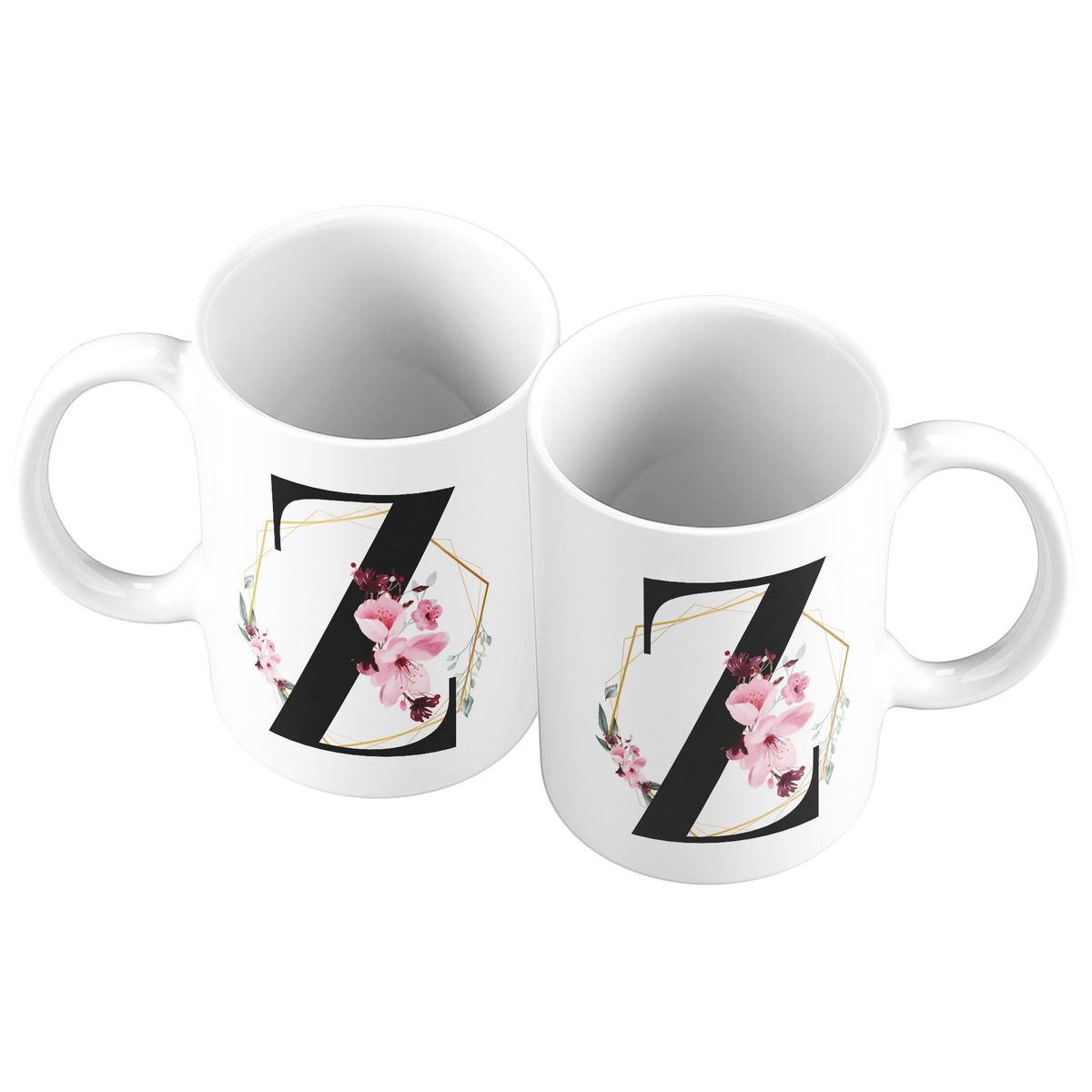 GENERICO - Taza Mug 11oz Iniciales Flores Z
