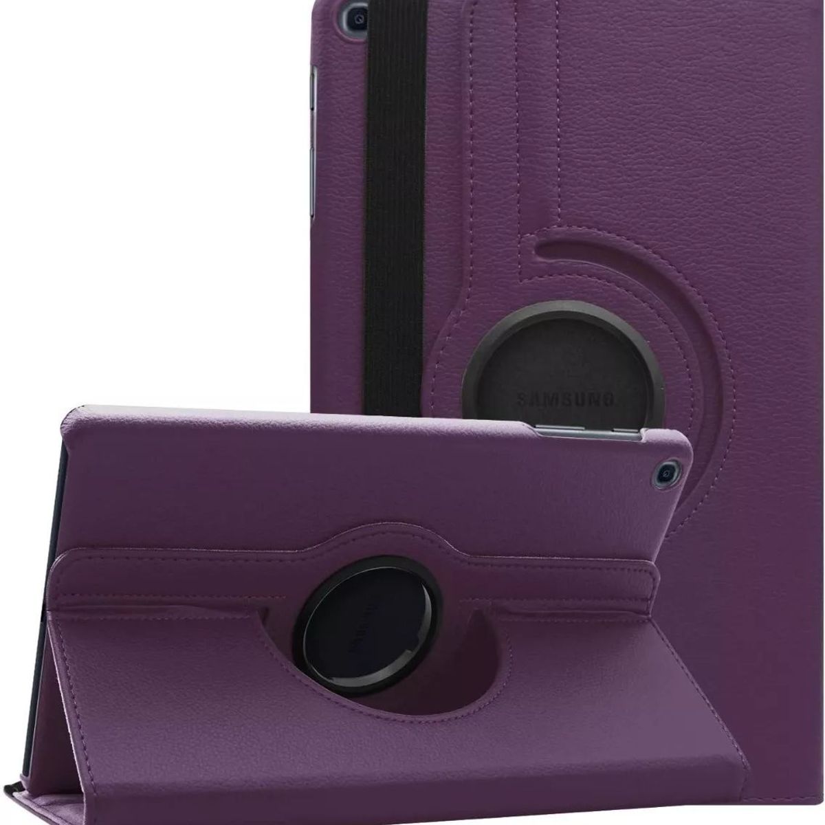 GENERICO - Funda Giratoria mas Mica de Vidrio para Samsung S6 Lite 10,4 morado
