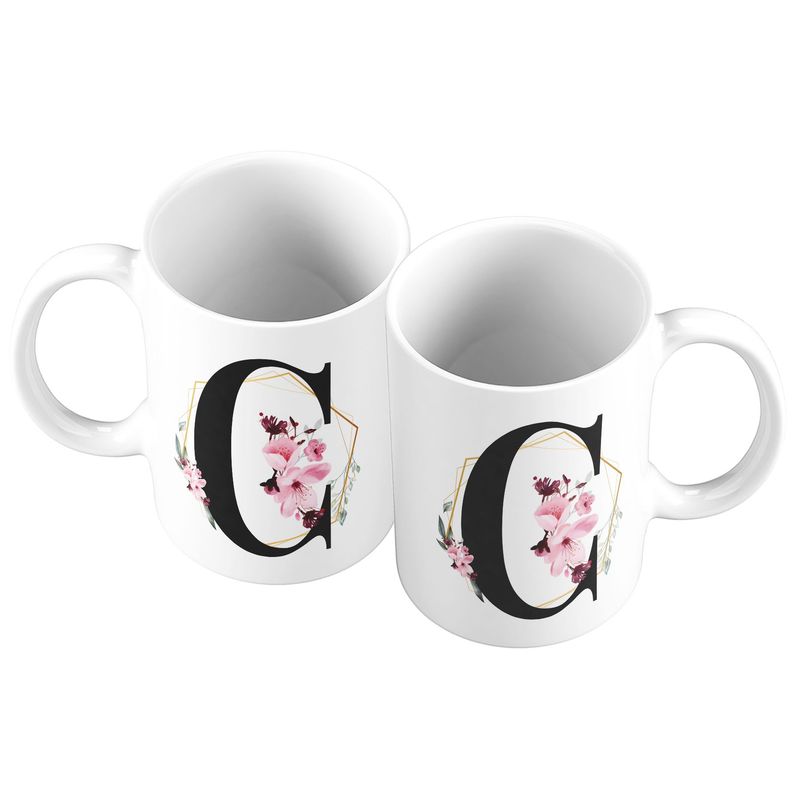 GENERICO - Taza Mug 11oz Iniciales Flores C