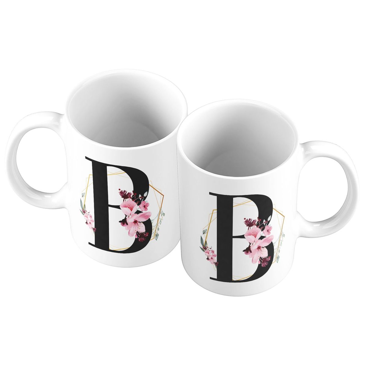 GENERICO - Taza Mug 11oz Iniciales Flores B