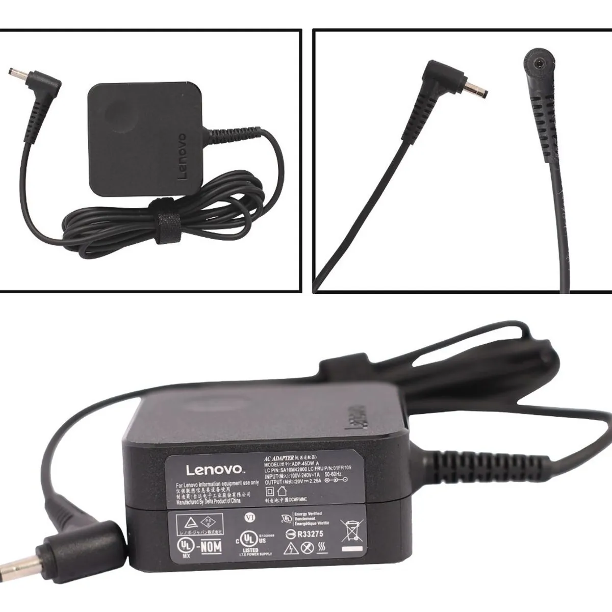 GENERICO - Cargador para Portátil LENOVO 20V 2.25A 45W 4.0.x1.7 mm  Punta Moderno