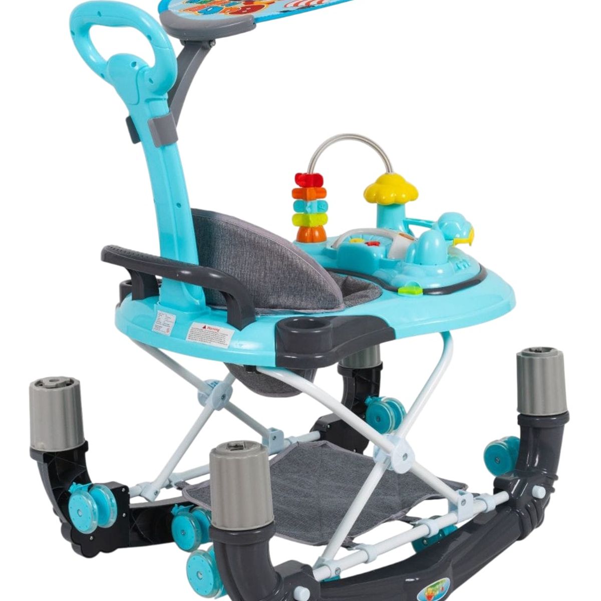 BABY HAPPY - Andador para Bebe Musical Bluetooth con Empujador Azul