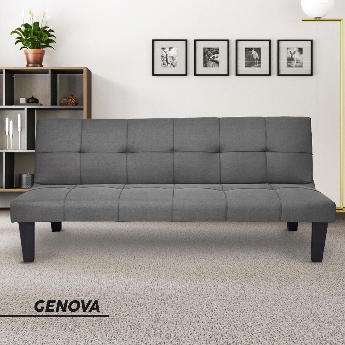 BONNO - Futon Genova Gris Bonno