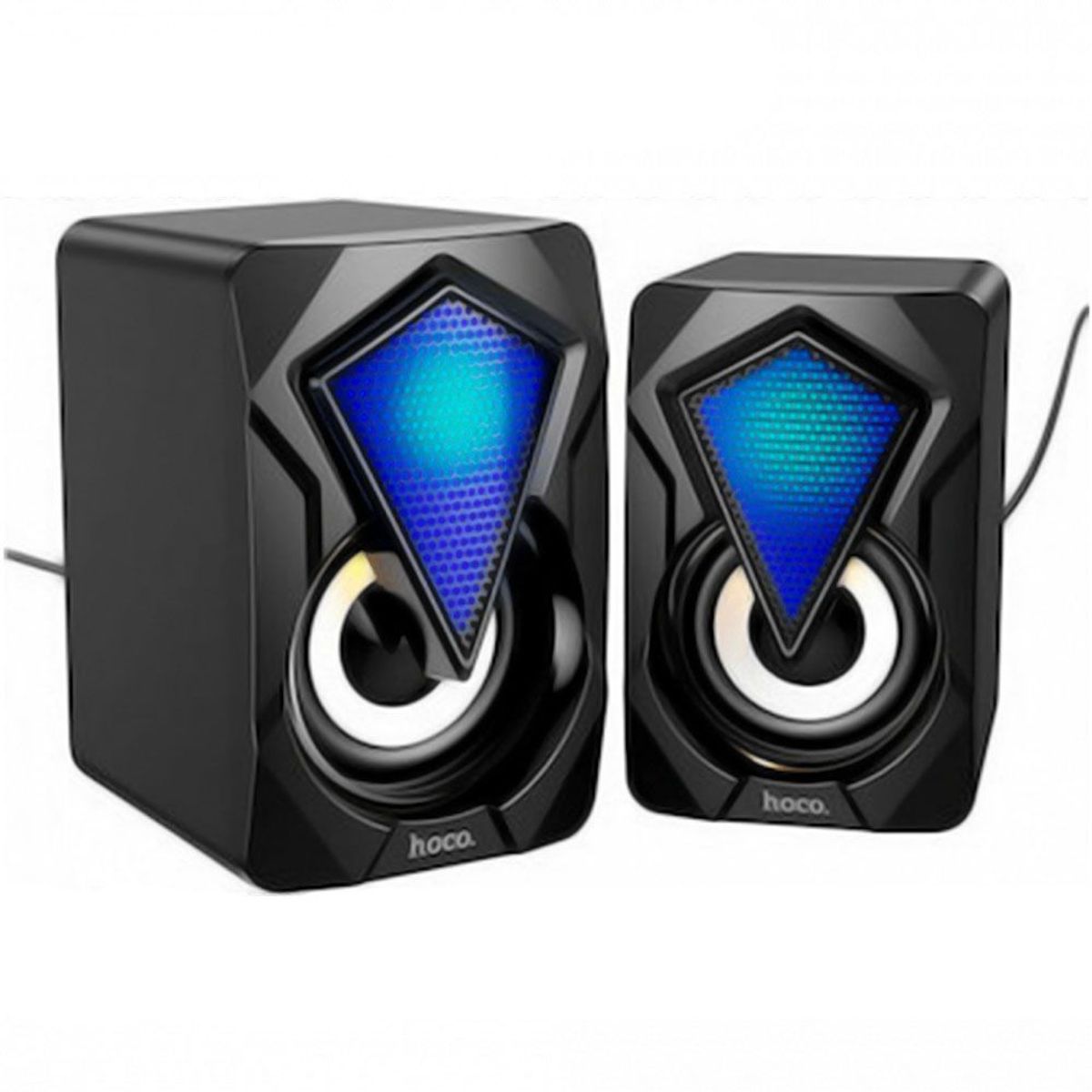 HOCO - Mini Parlante para PC Conexión USB y Luces Hoco DS30 Negro De Calidad