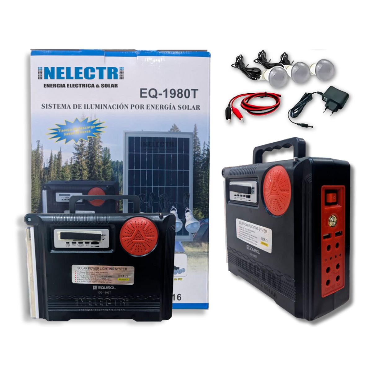 GENERICO - Kit solar portátil panel solar  sistema de iluminación