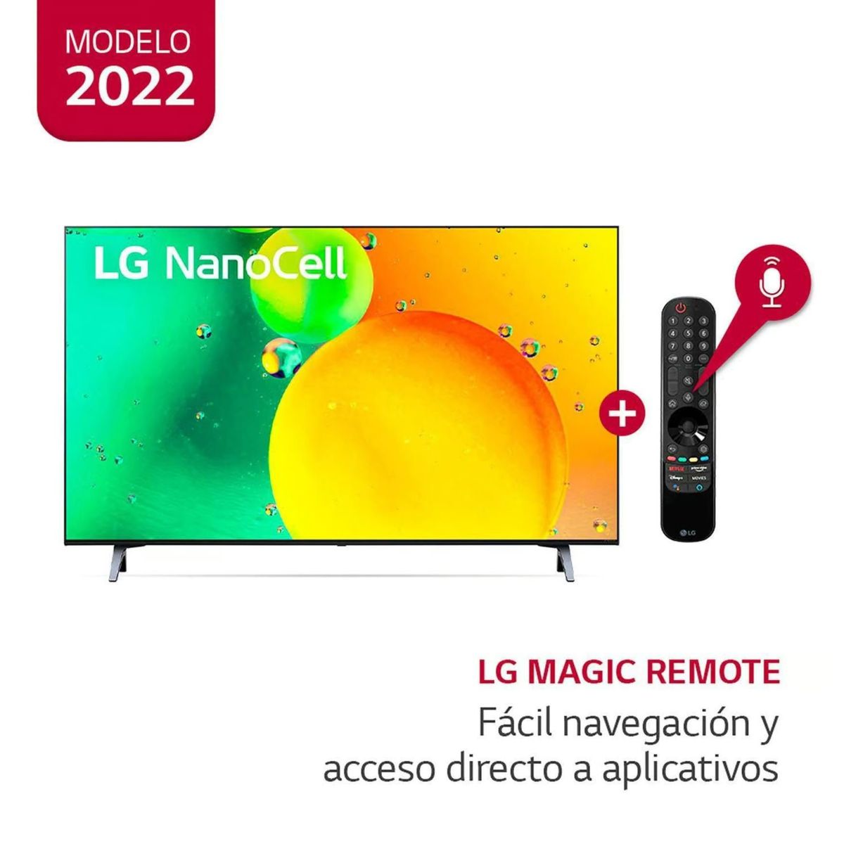LG - Televisor LG NanoCell 50 Ultra HD 4K ThinQ AI 50NANO75SQA