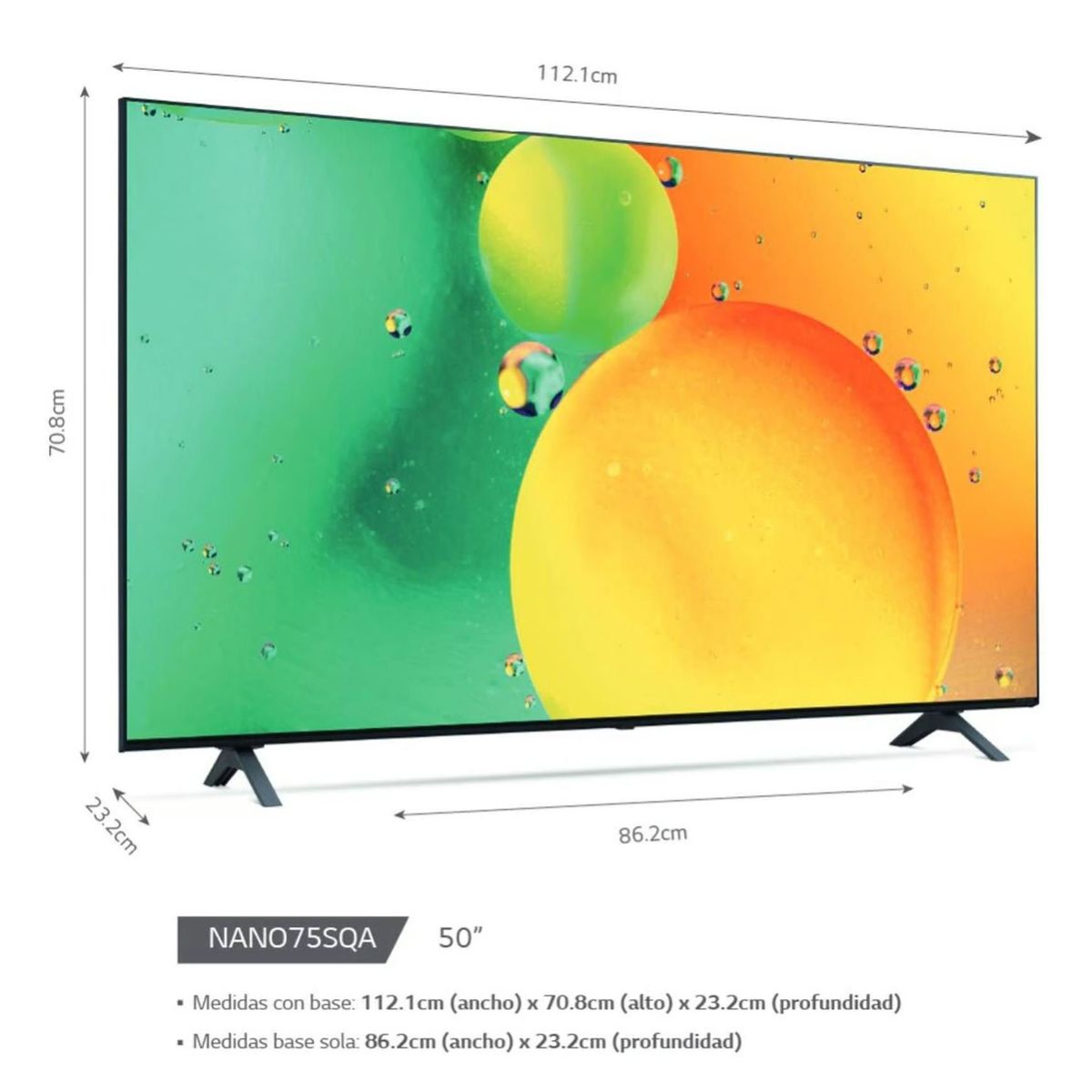 LG - Televisor LG NanoCell 50 Ultra HD 4K ThinQ AI 50NANO75SQA