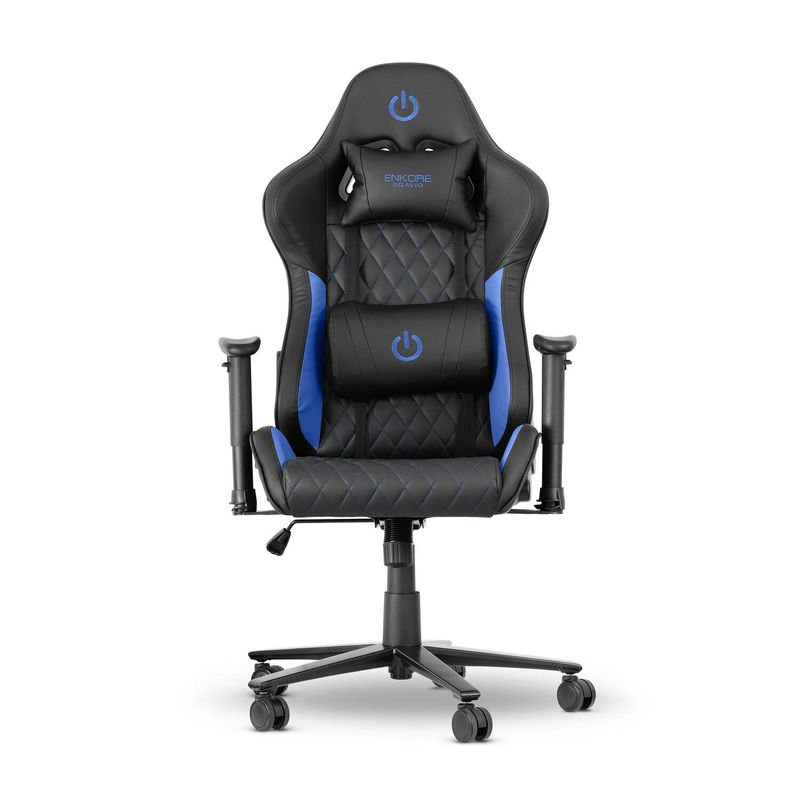 ENKORE - Silla Gamer Ergonomica 2D Azul Enkore Bravio GC1002