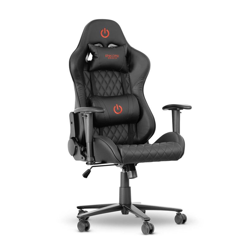 ENKORE - Silla Gamer Ergonomica 2D Negro Enkore Bravio  GC1002