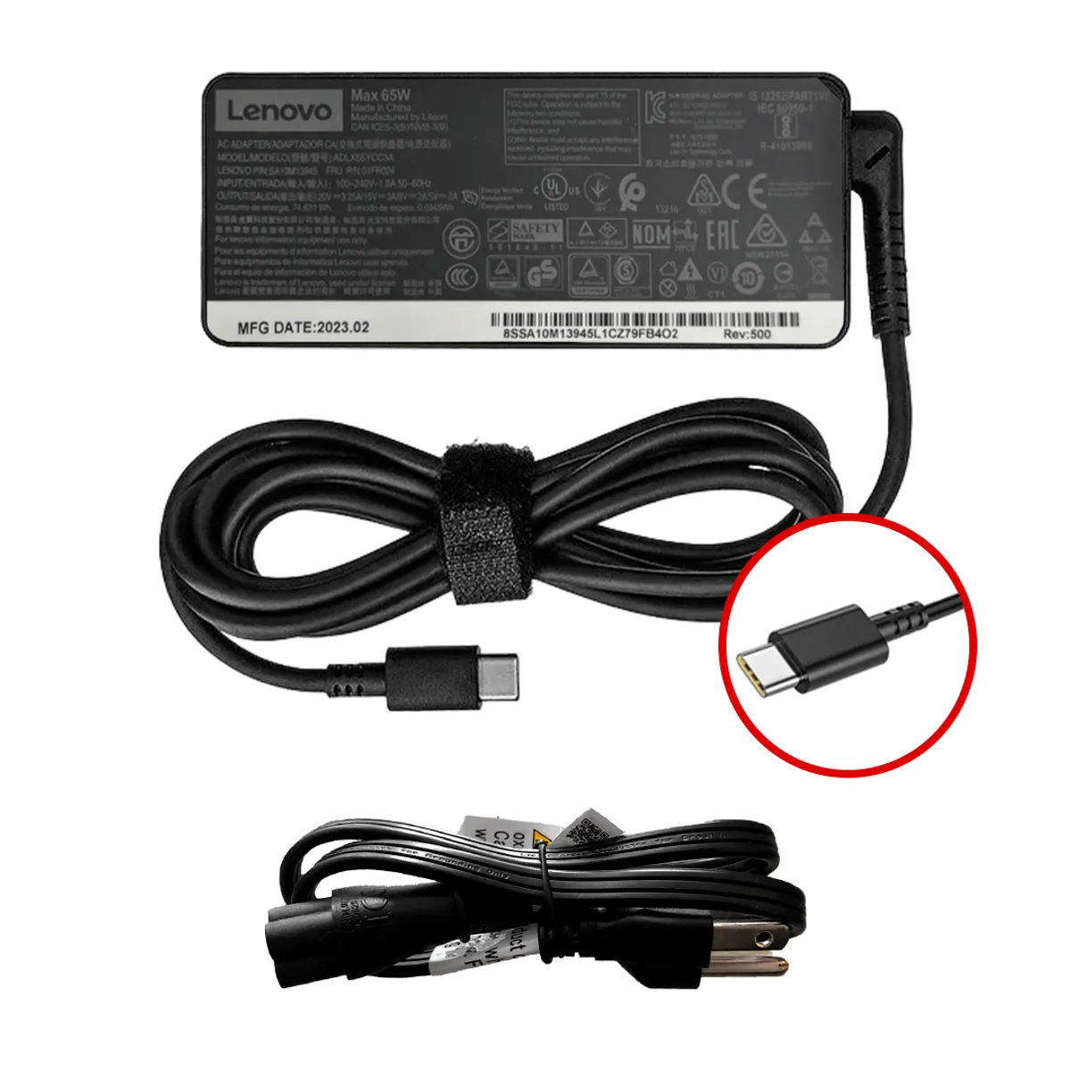 LENOVO - Cargador Lenovo Adlx65Ycc3A 65W Tipo C