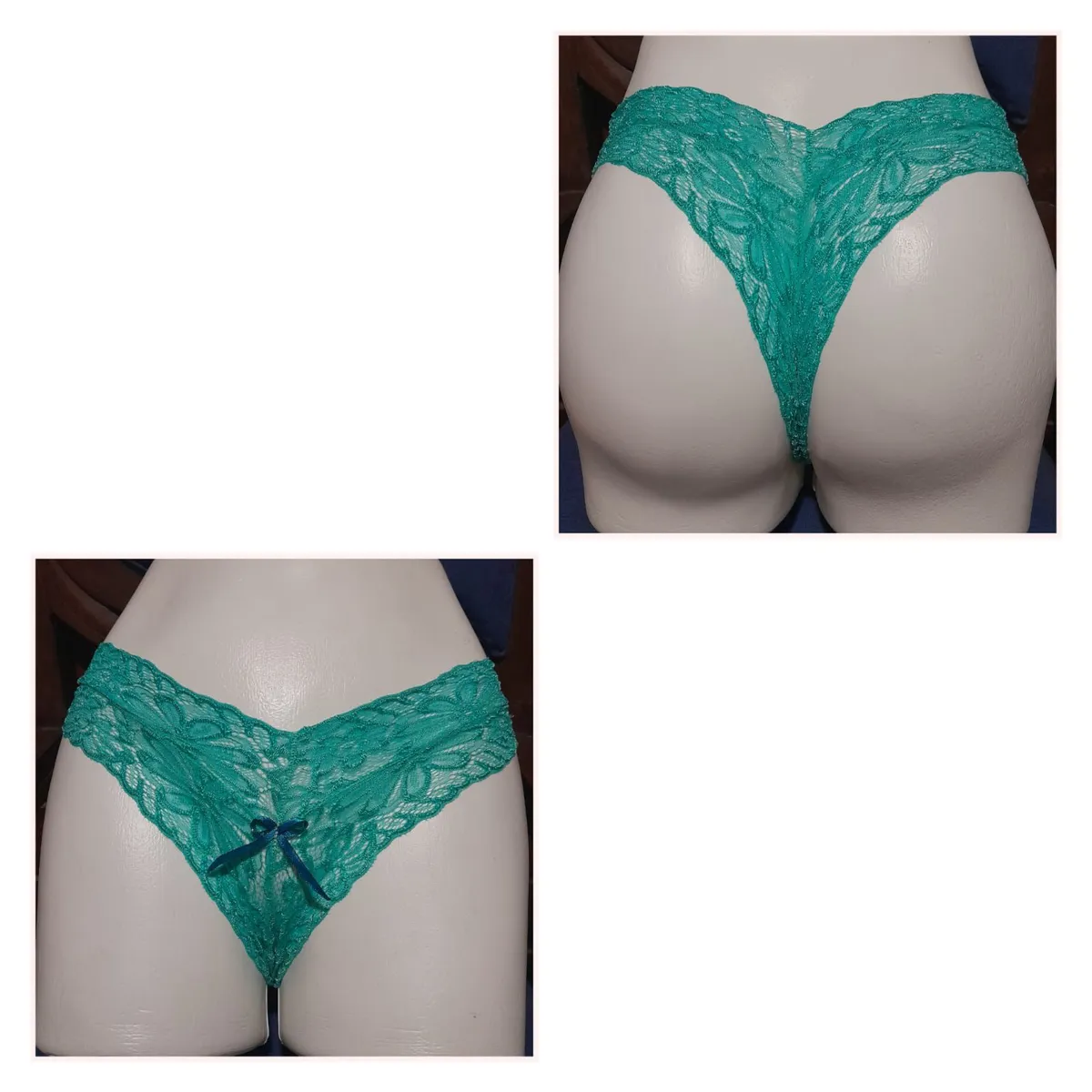 GENERICO - PANTY CACHETERO HILO DE ENCAJE MODELO GAVIOTA S-M