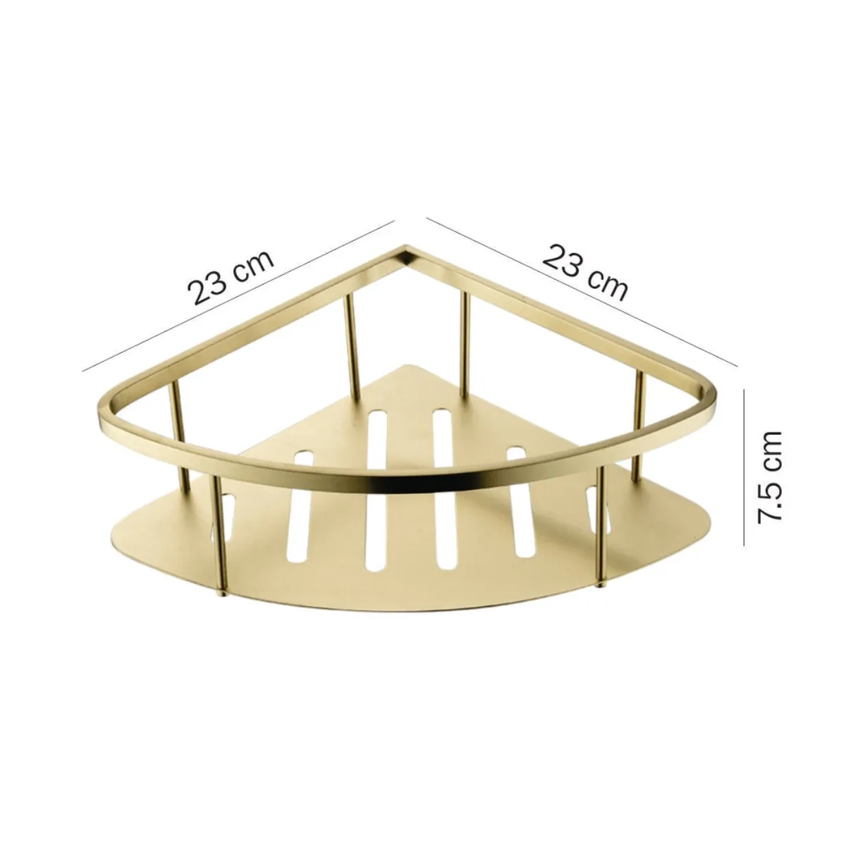 GENERICO - Repisa esquinero clasico organizador para baño de acero inoxidable