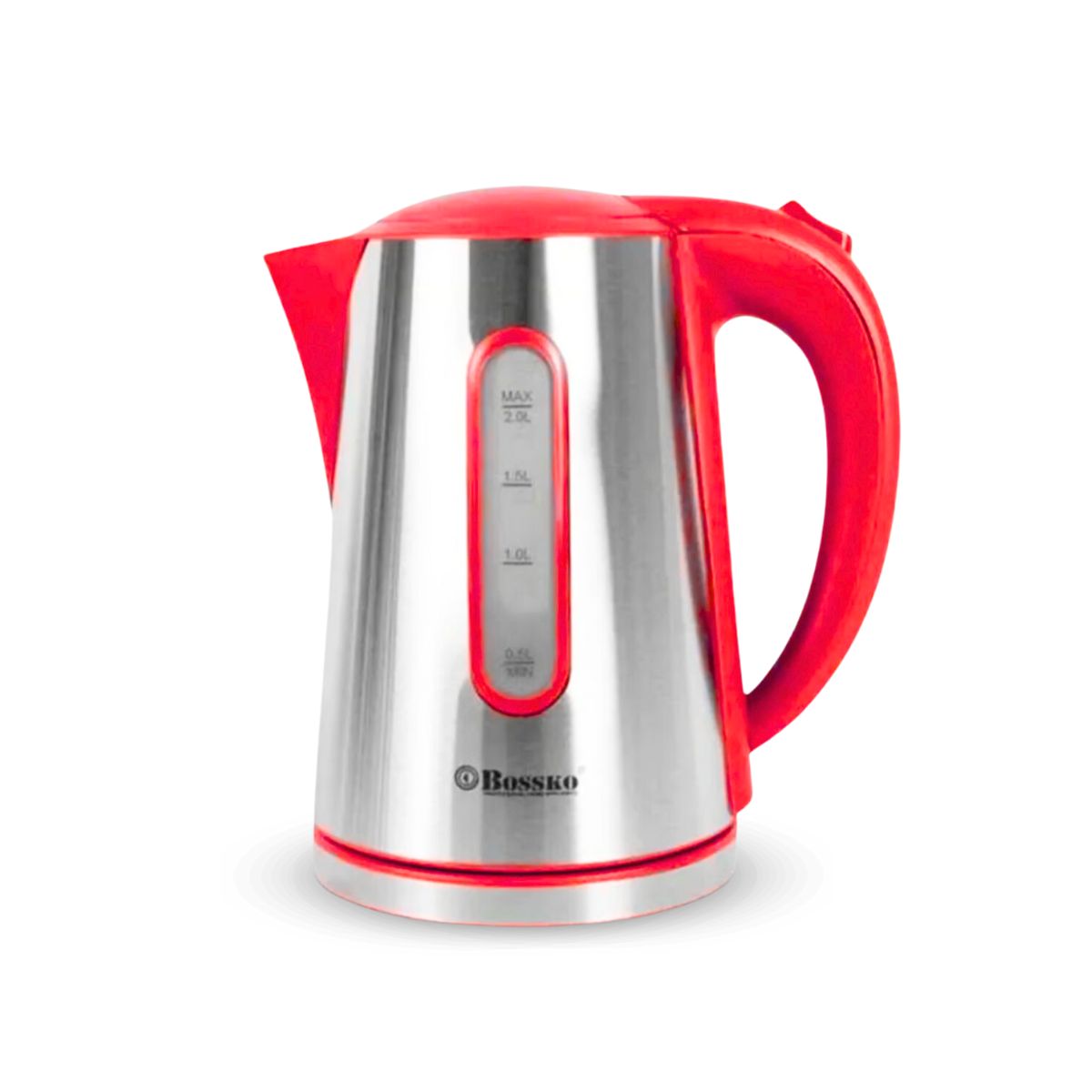 BOSSKO - Hervidor Eléctrico BOSSKO de 2 Litros Rojo BK-208H