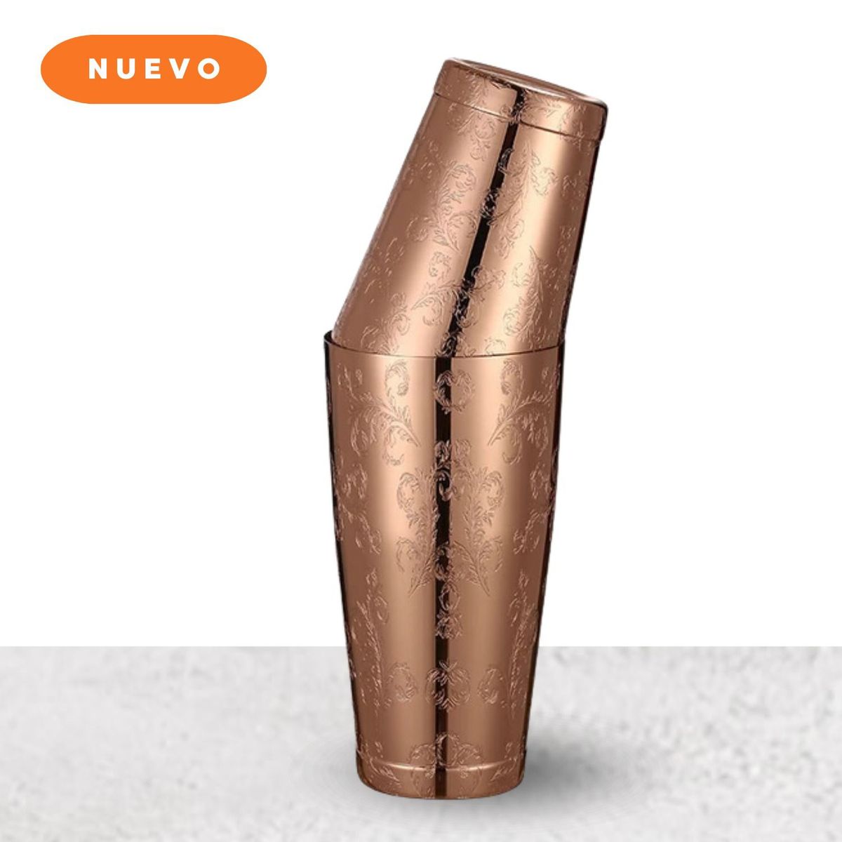 GENERICO - Coctelera Boston de acero inoxidable con grabado 550 ml/850 ml