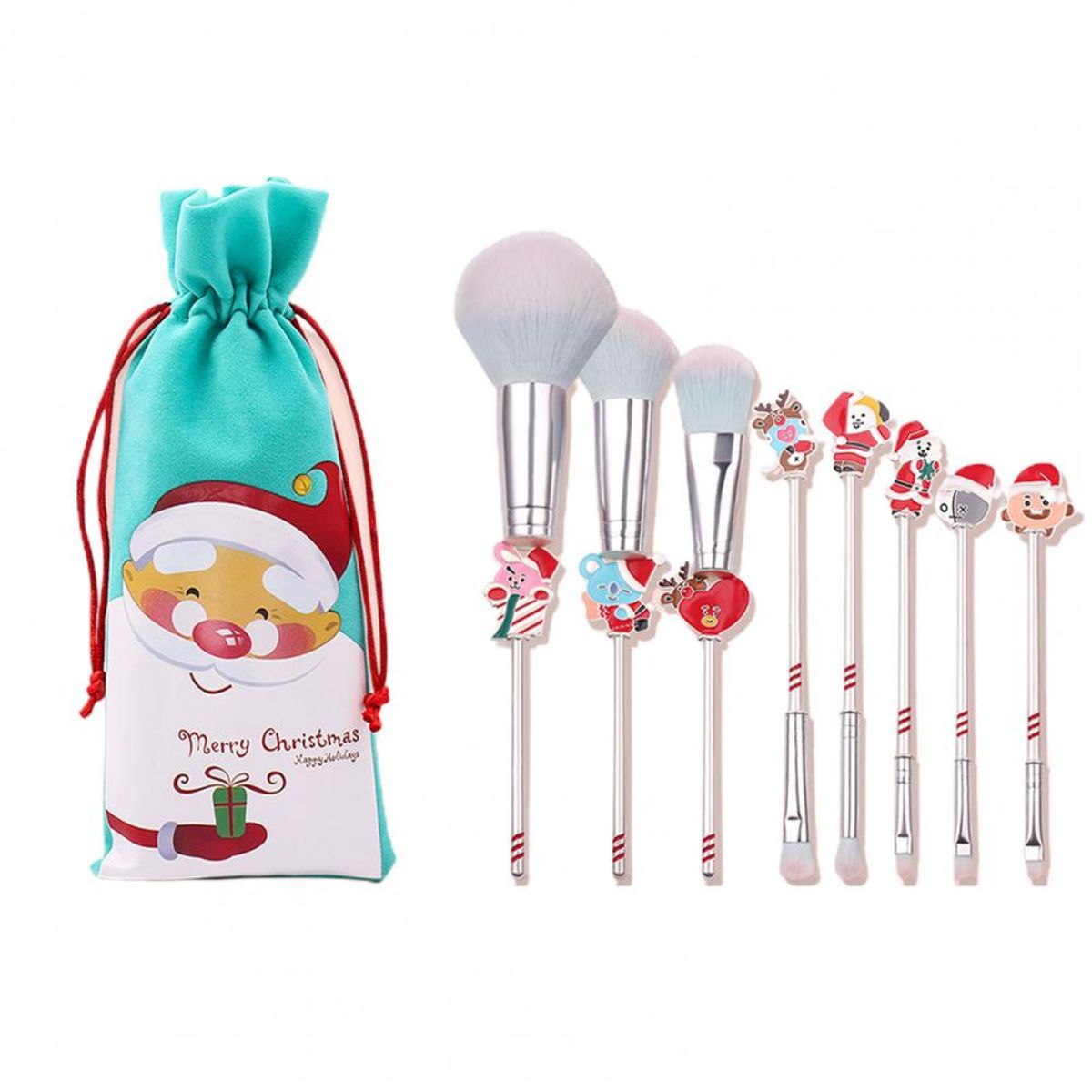 OEM - Set de 8 Brochas BT21 Diseño 3D Aleacion de Zinc Antialergico