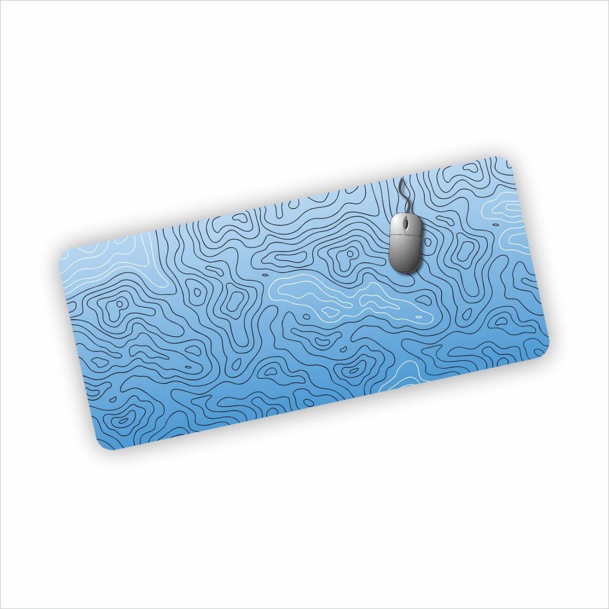 GENERICO - Mouse Pad Gamer Xl Topografic azul