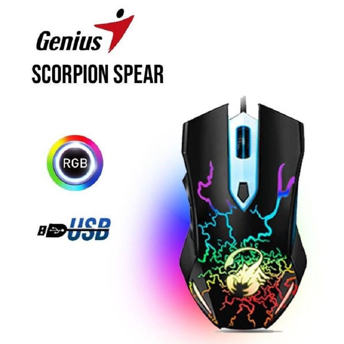 GENIUS GX - MOUSE GENIUS GX SCORPION SPEAR GAMING BLACK
