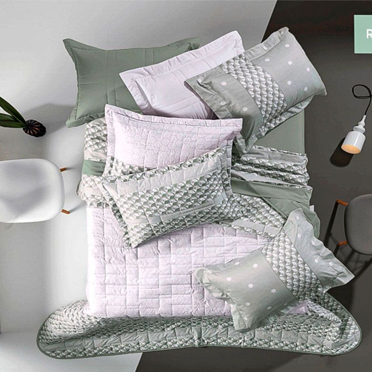 ALTENBURG - Cubrecama + Sábanas  100% Algodón Pima 200 Hilos 2 Plazas - RECUERDO