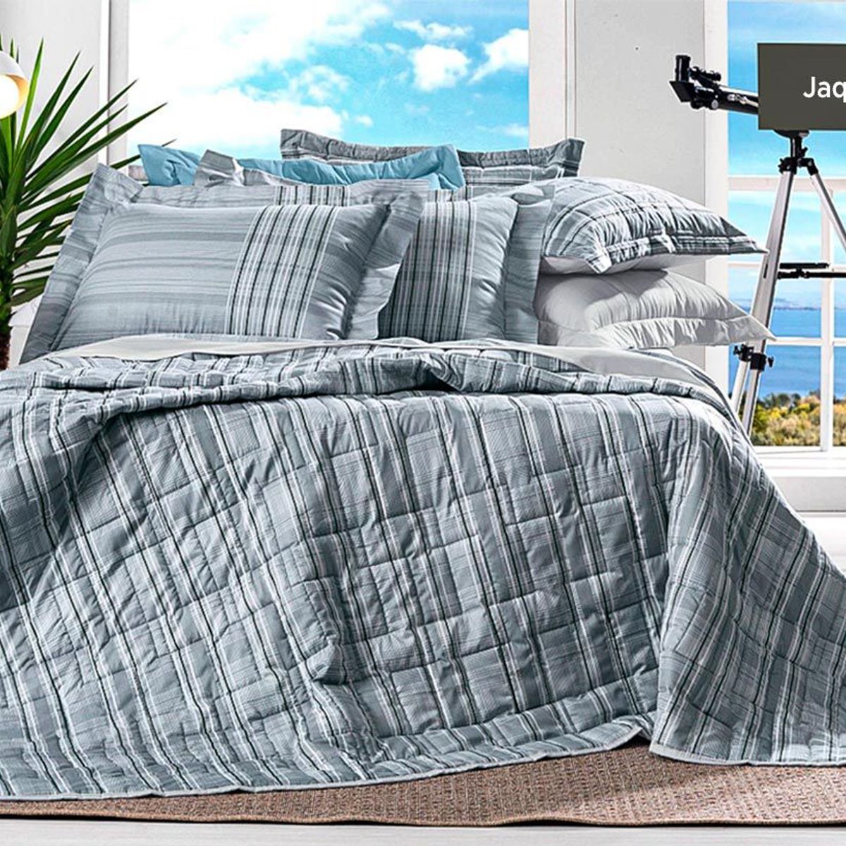 ALTENBURG - Cubrecama + Sábanas  100% Algodón Pima 200 Hilos 2 Plazas - JAQUE MATE