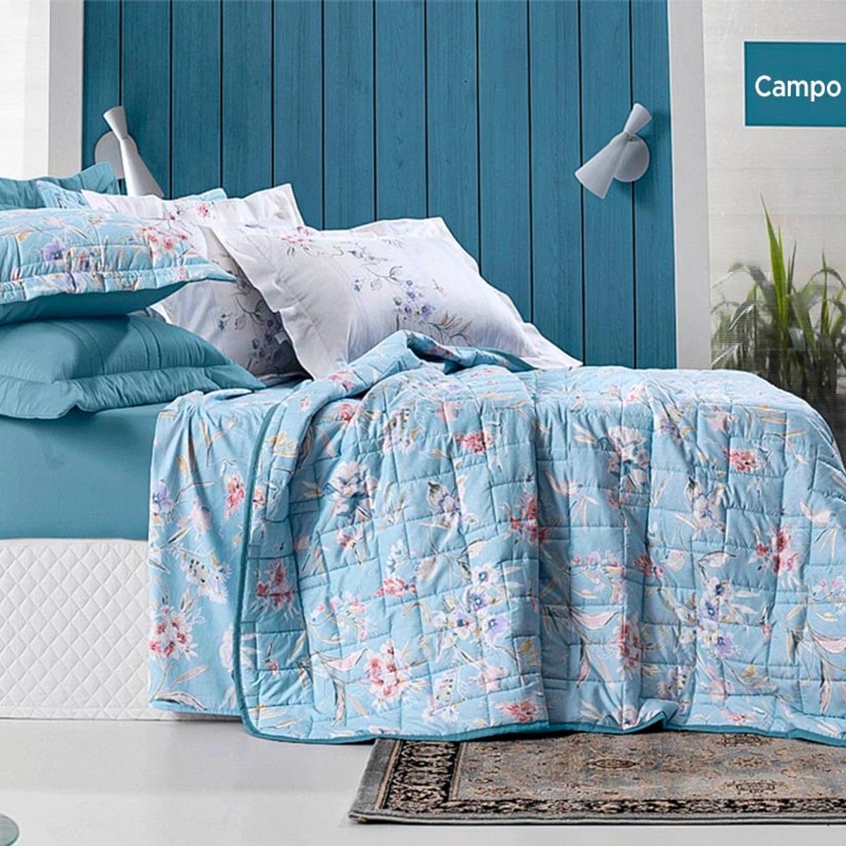 ALTENBURG - Cubrecama + 2 Fundas 100% Algodón Pima 200 Hilos 2 Plazas - CAMPO