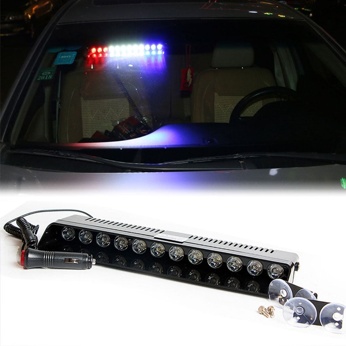GENERICO - Luz Federal Led Policial Rojoa-zul-bLanco Multi Funcion