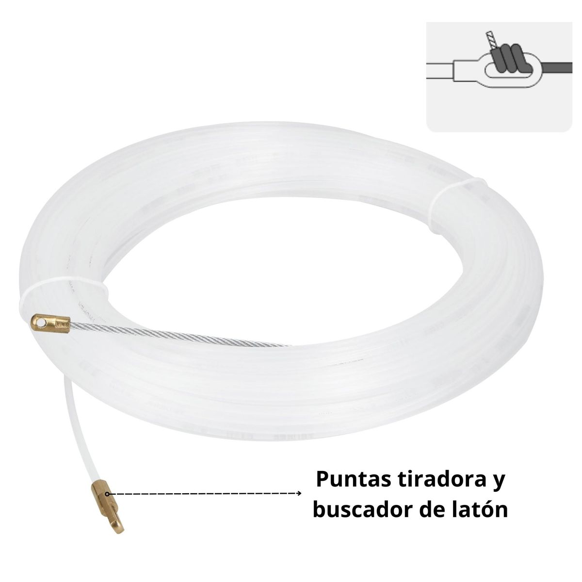 TRUPER - Kit wincha pasacable 30M, 2 desarmadores, pelacables, truper