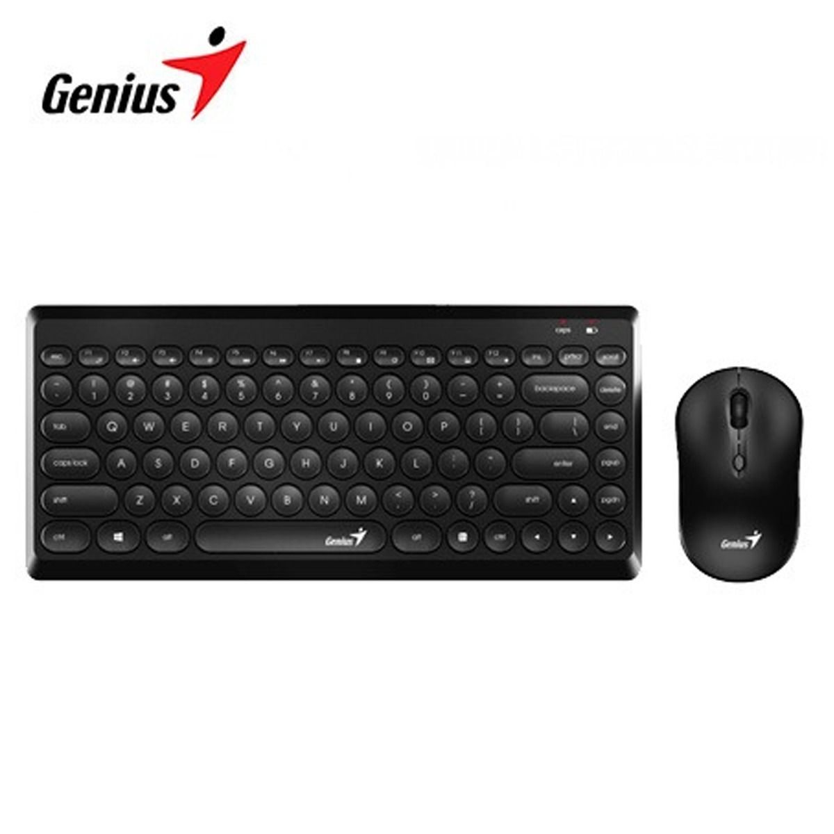 GENIUS - Teclado Genius + Mouse Wireless Luxemate Q8000  Usb Multimedia Negro
