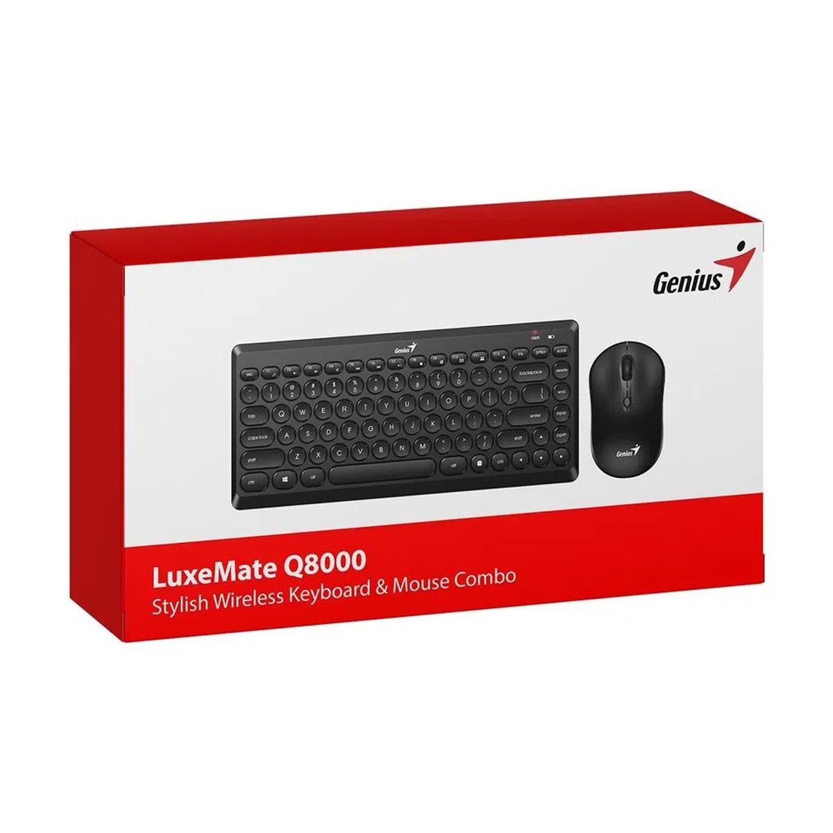 GENIUS - Teclado Genius + Mouse Wireless Luxemate Q8000  Usb Multimedia Negro