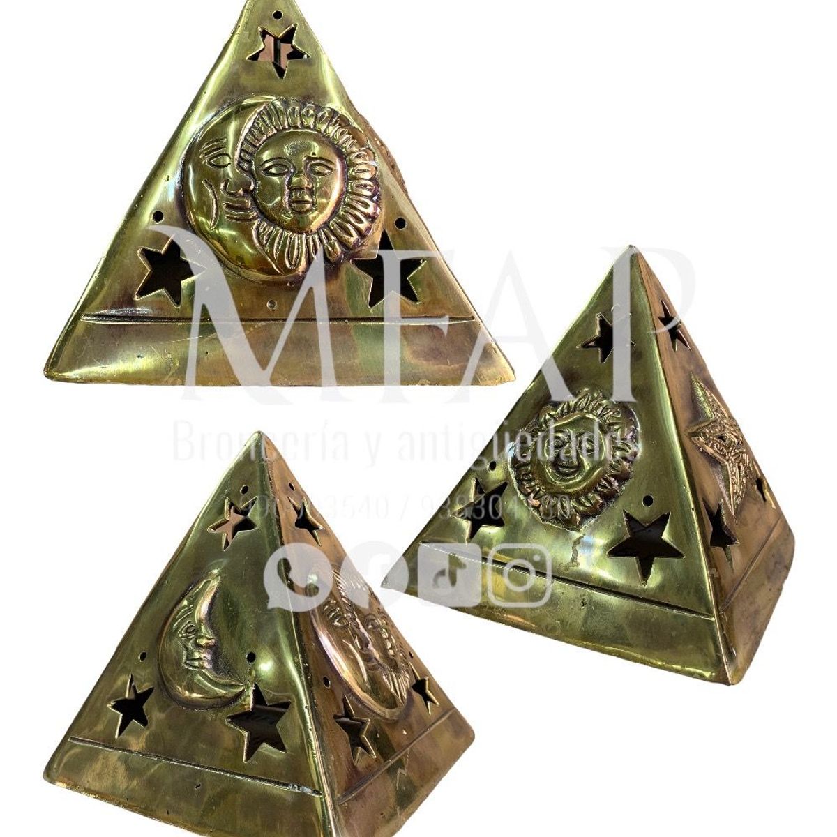 MFAP BRONCERIA Y ANTIGUEDADES - Piramide modelo estelar de bronce
