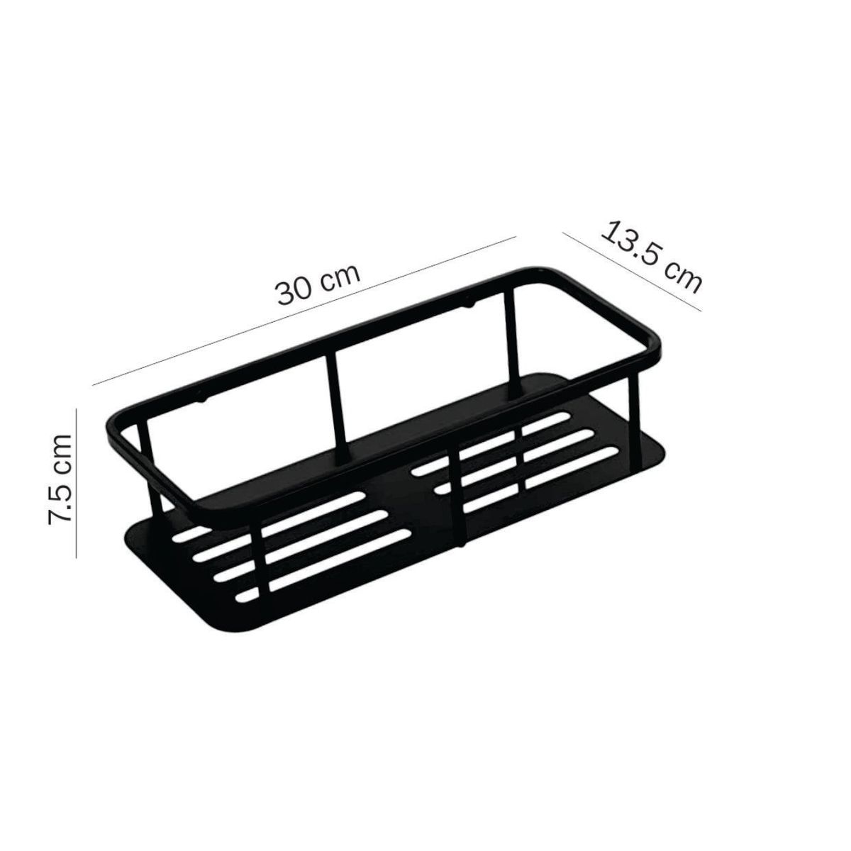 GENERICO - Repisa rectangular clasico organizador para baño de acero inoxidable