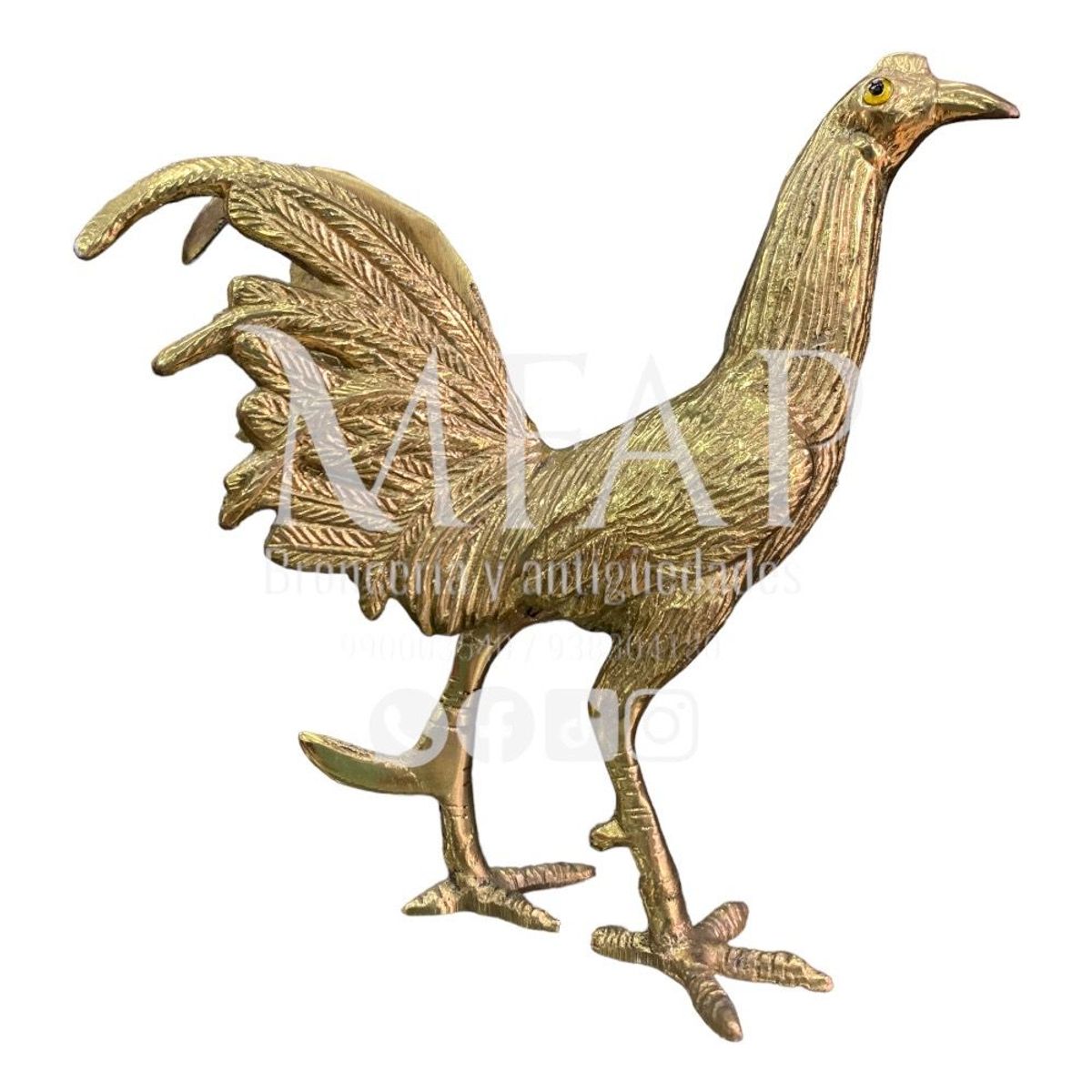 MFAP BRONCERIA Y ANTIGUEDADES - Gallo de bronce navajero