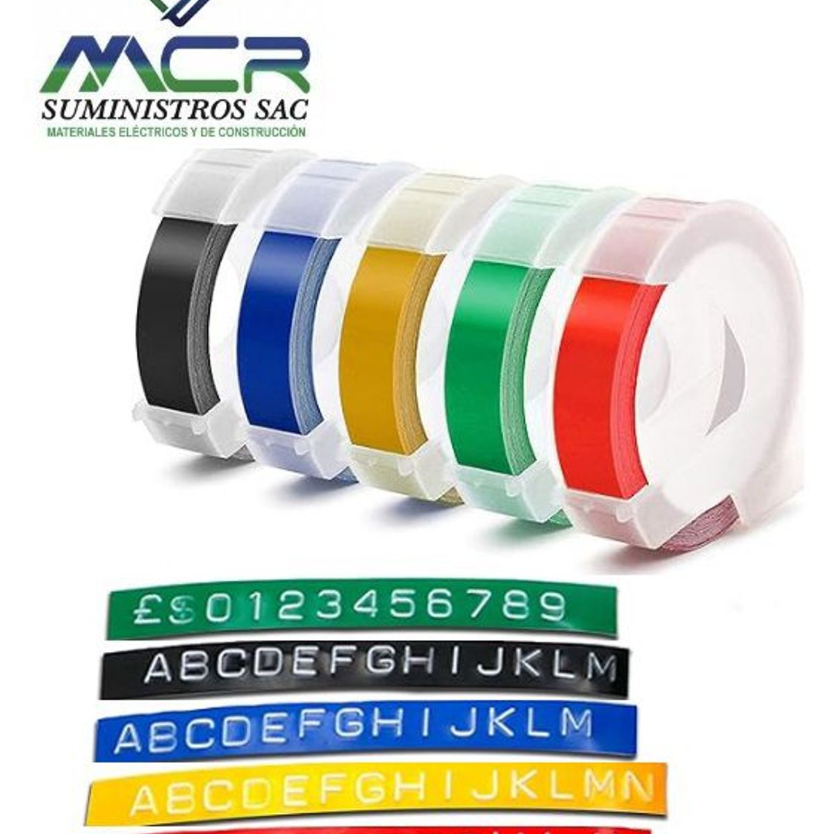 GENERICO - CINTA ROJO DE 9MM X 3,5 m PARA ETIQUETADORA DYMO MANUAL