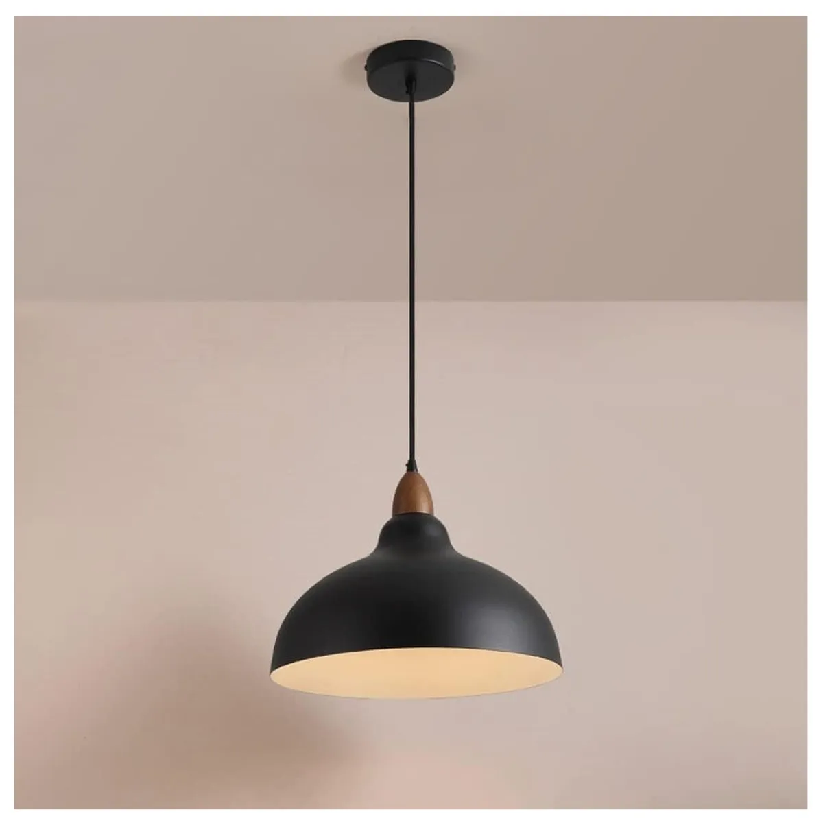 GENERICO - Lámpara colgante negro e27