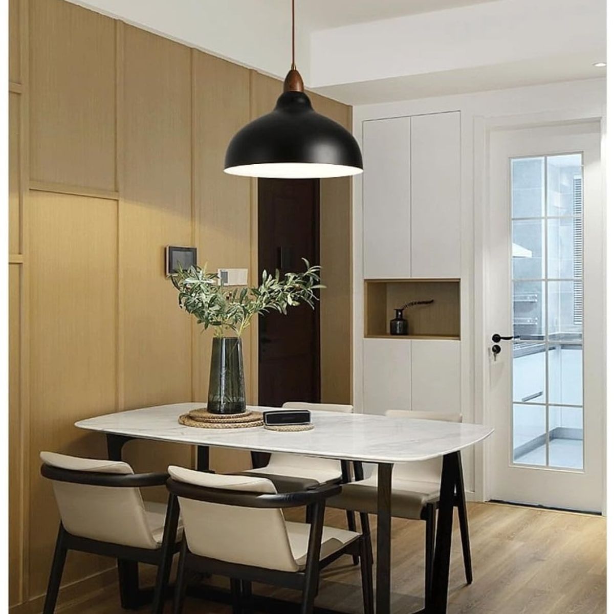 GENERICO - Lámpara colgante negro e27