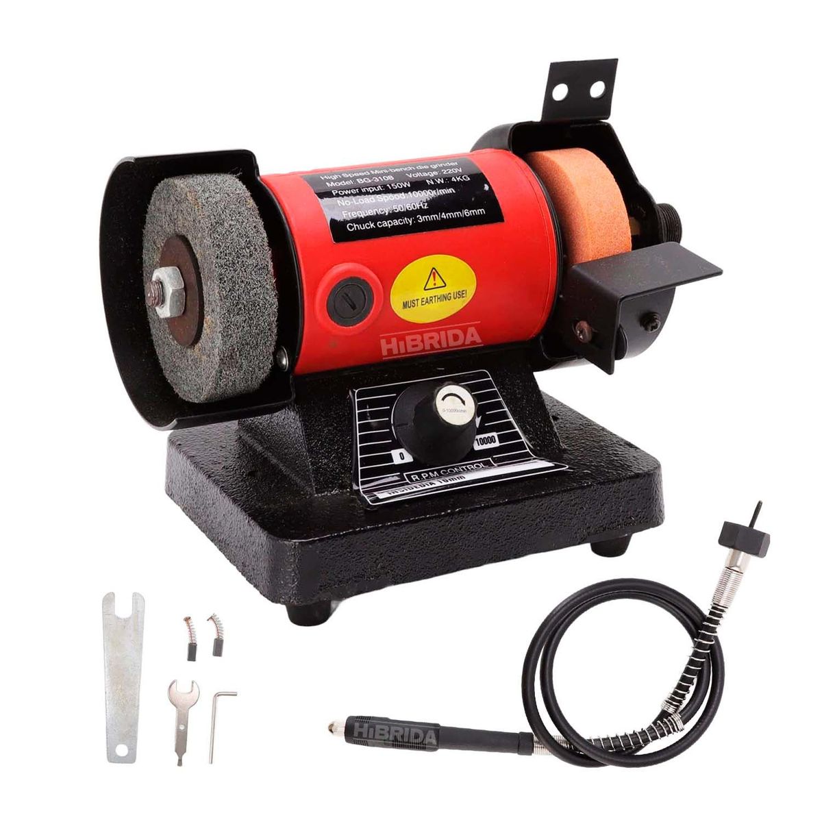 GENERICO - MINI GRINDER DE BANCO AMOLADORA PULIDOR MULTIFUNCIÓN - BANCO-GRINDER