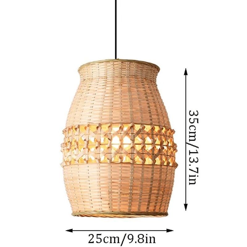 GENERICO - Lámpara colgante de bambú Natural