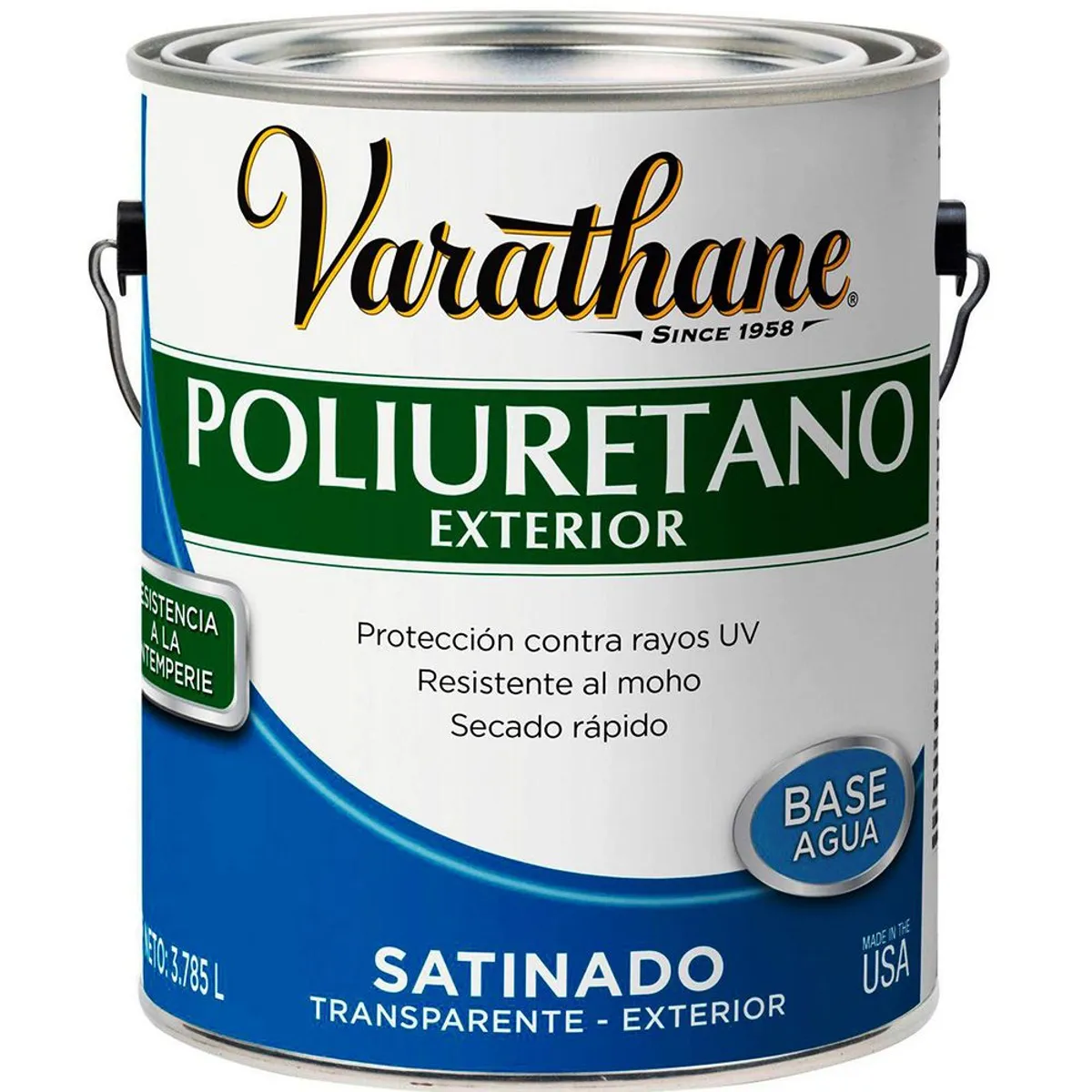 RUST OLEUM - VARATHANE POLIURETANO EXTERIOR SATINADO BASE AGUA 1 GALÓN