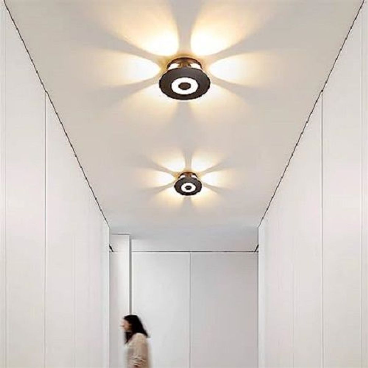 GENERICO - Pack 2 Lamparas de pared Aplique Led flor 6w Luz Cálida